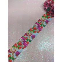 Репсовая лента с рисунком 2,5 см, цена за 1 м